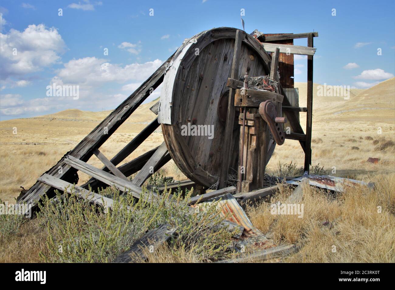 Carissa Plain von Zentral-Kalifornien Tembler Coastal Range, wo Solar-Geschäft wächst San Andres Verwerfung Gebiet hinter Öl und ag-Bereich jetzt öffentlichen USA Stockfoto