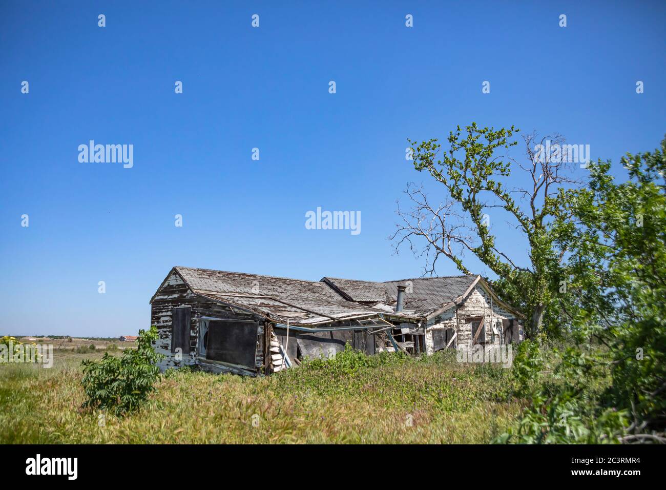 Verlassene Bauernhaus im Westen Stockfoto