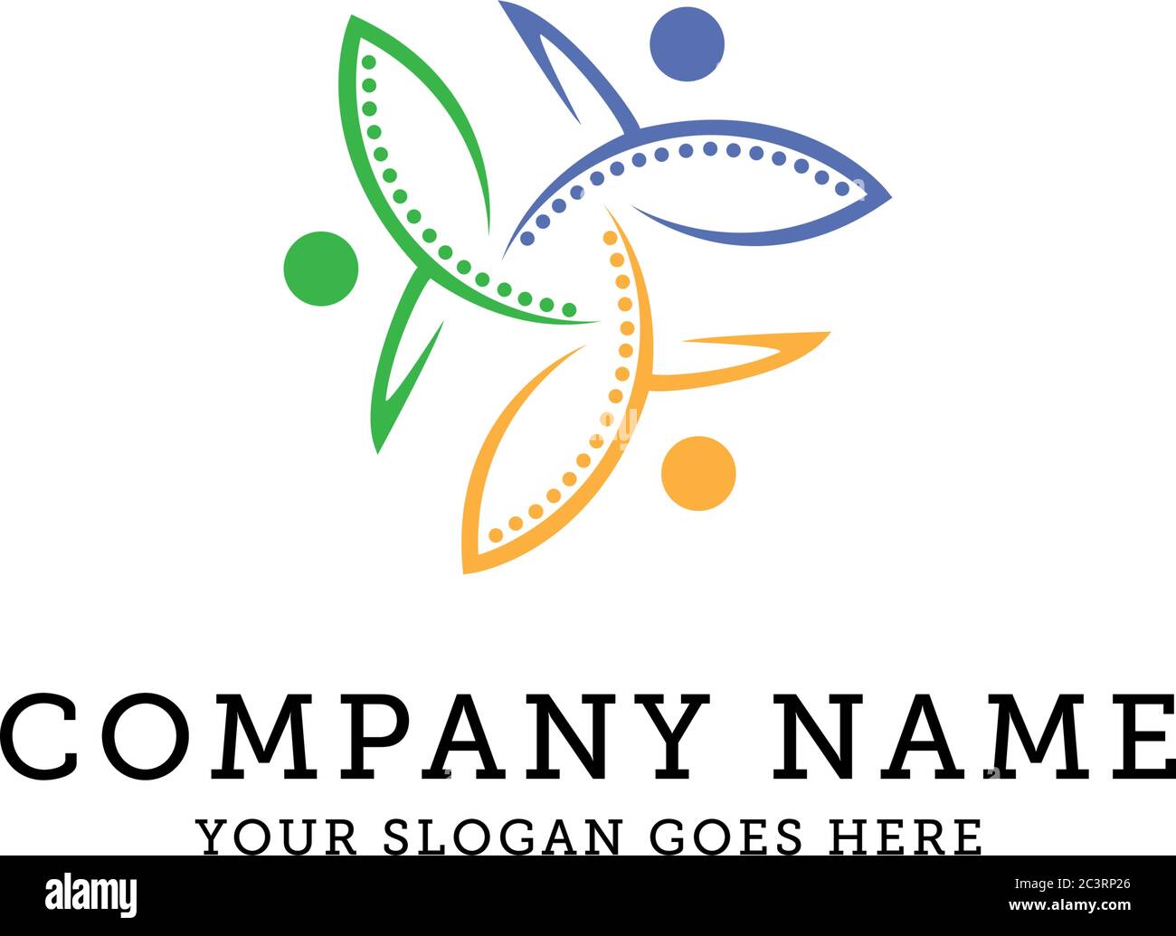 Abstrakte Menschen Logo Inspiration, kann für Ihre Marke, Branding-Identität oder kommerzielle Marke verwenden Stock Vektor