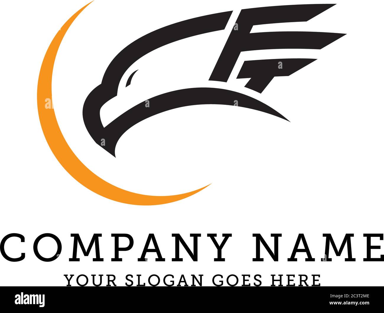 Adler Vektor Logo Vorlage, Adler fliegen im Kreis Vektor Illustration, Wild Eagle Bird Falcon Hawk Stock Vektor