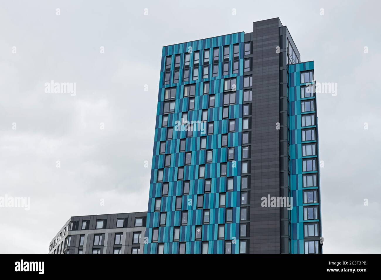 Mehrstöckiges Studentenwohnungshaus in New Era, vom St Mary's Gate an der Kreuzung mit Bramall Lane und Boston Street, Sheffield Stockfoto