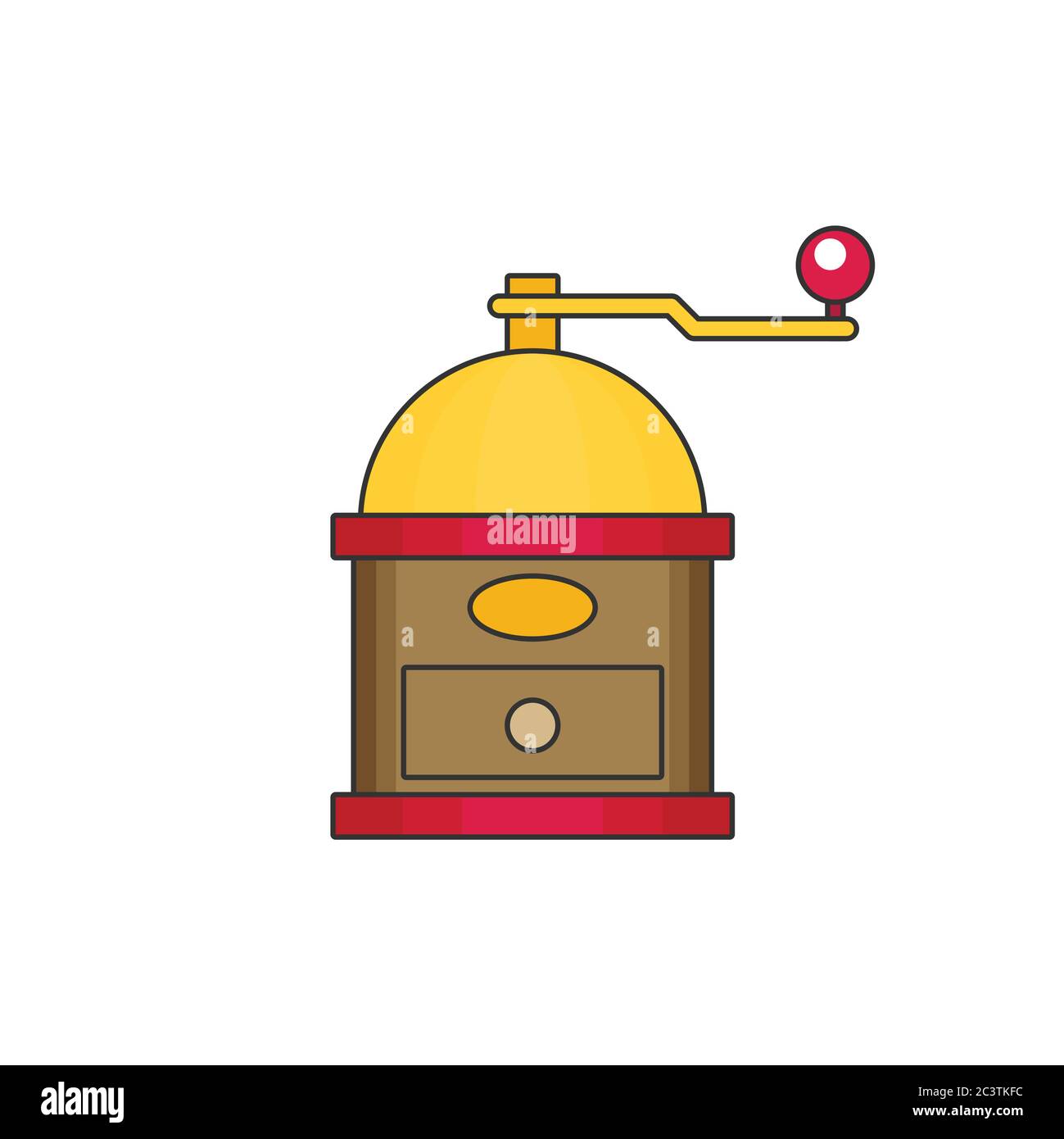Flache Kaffeemaschine Stock Vektor