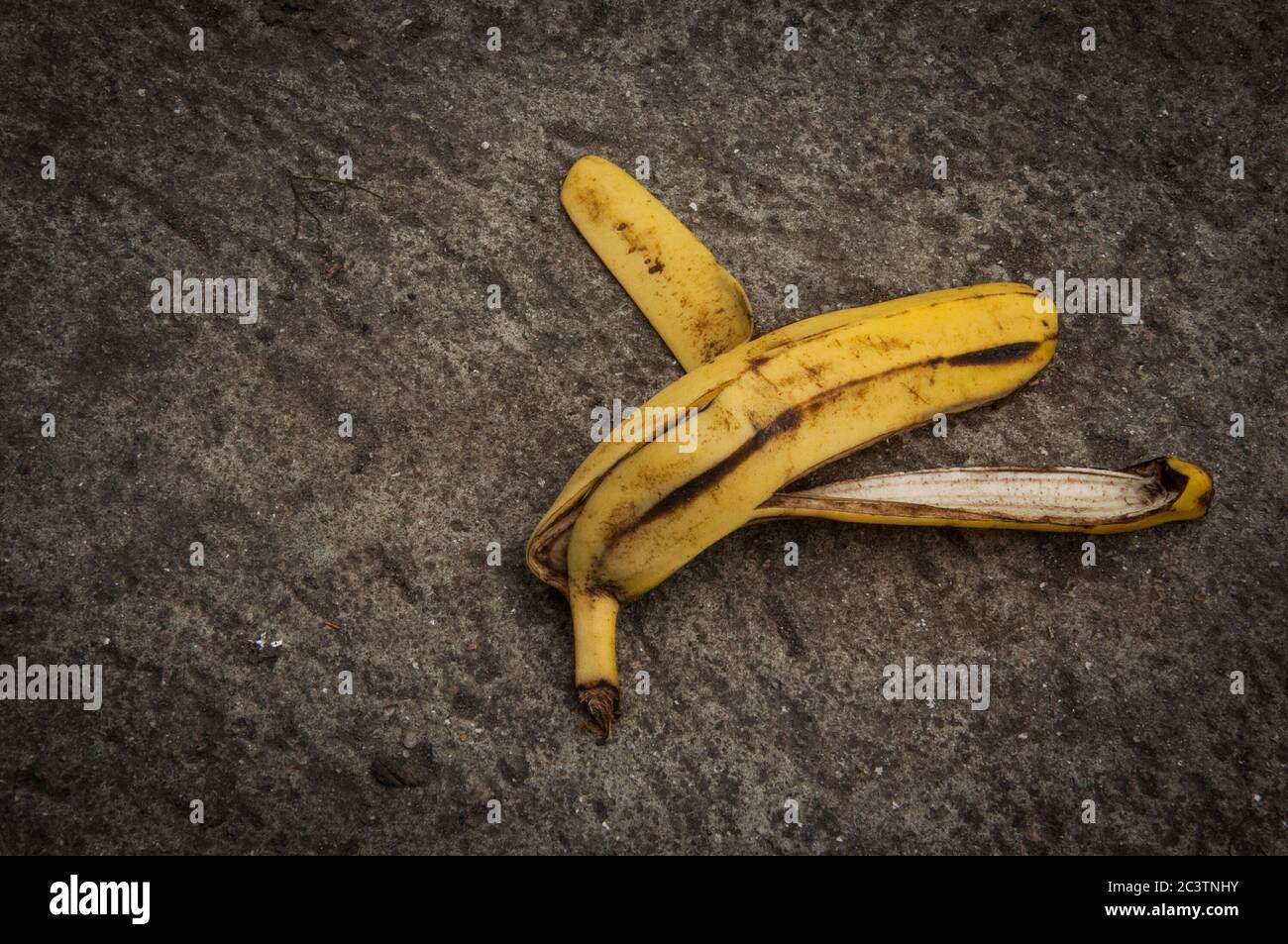 Bananenschale / Haut im Flor Stockfoto