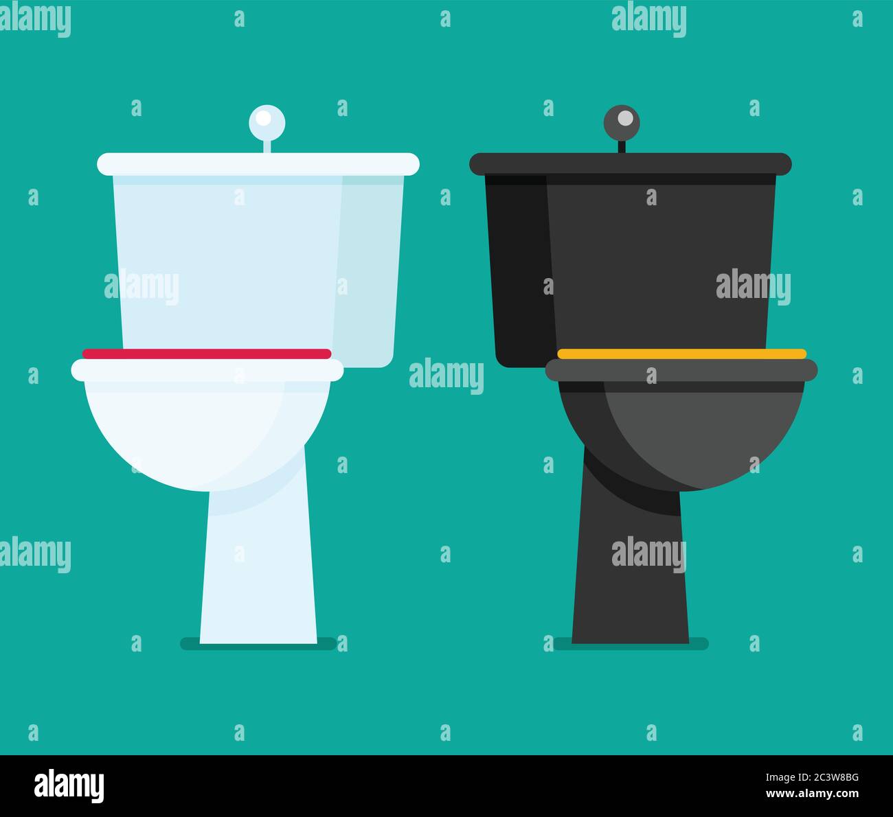 Vektorgrafik für flache Toilette Stock Vektor