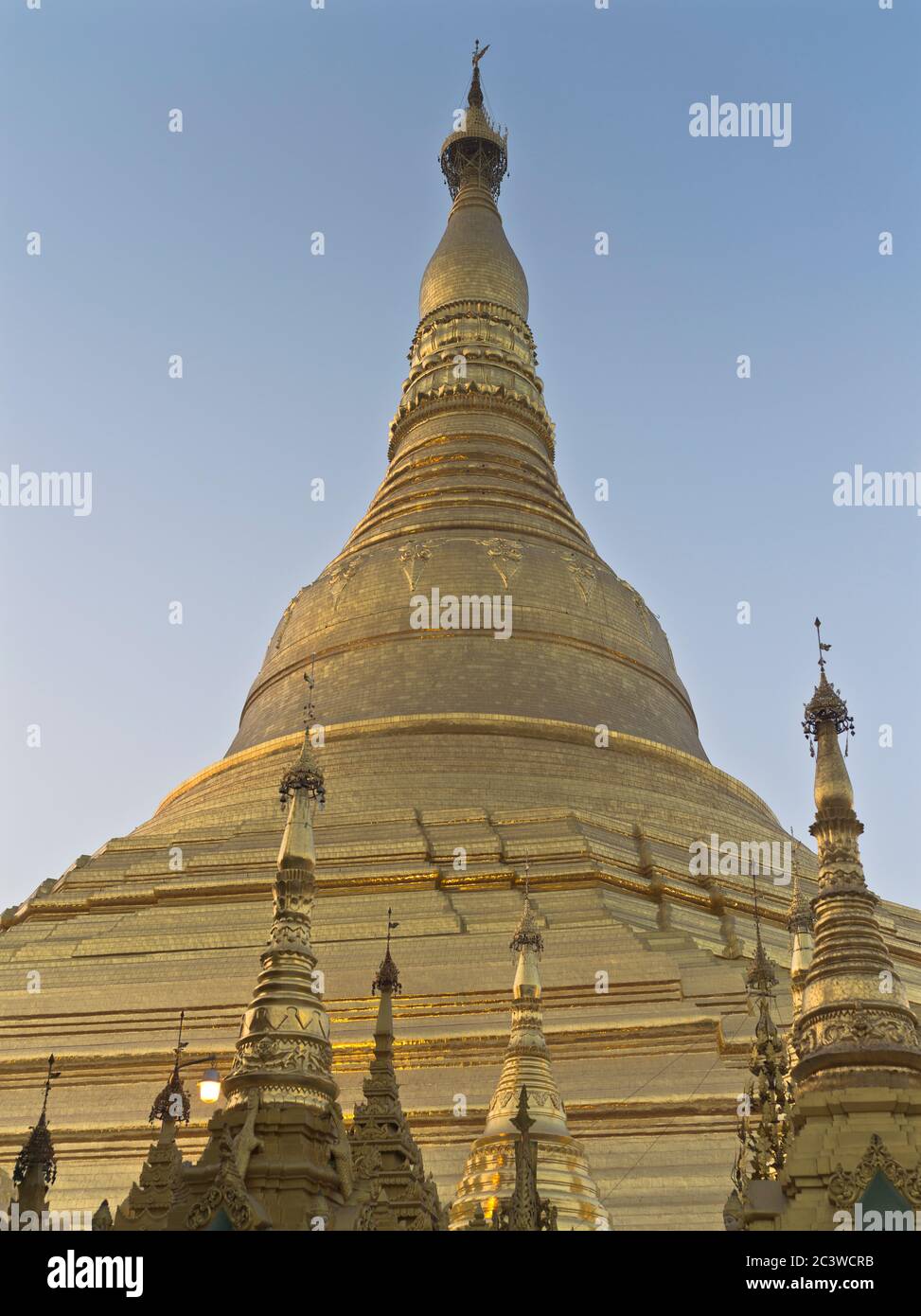 dh Shwedagon Pagodentempel YANGON MYANMAR Buddhistische Tempel Great Dagon Zedi Daw golden Stupa burmese Blattgold Stockfoto