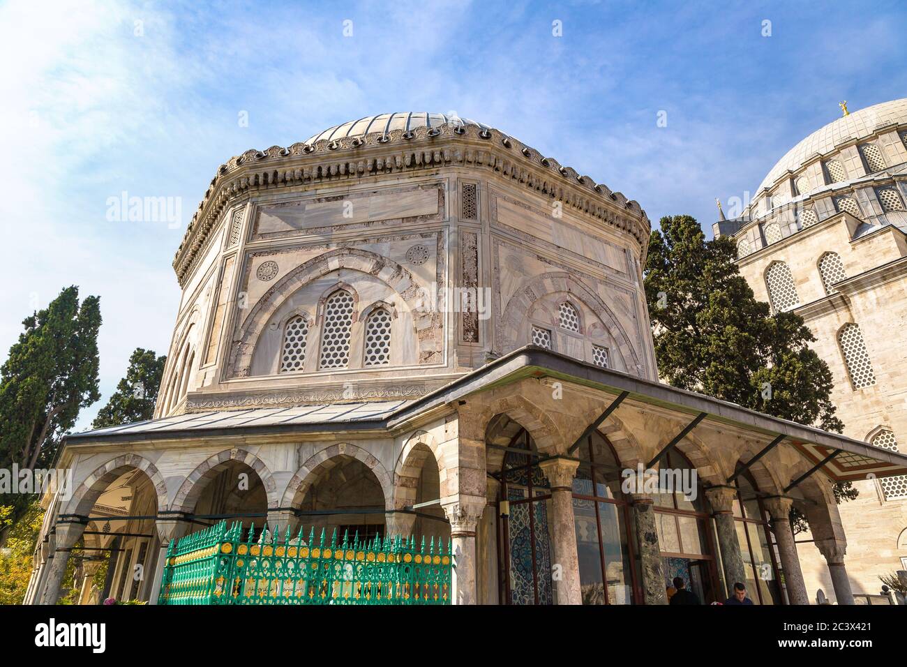 Grab des türkischen Sultans Suleyman in Istanbul, Türkei an einem schönen Sommertag Stockfoto