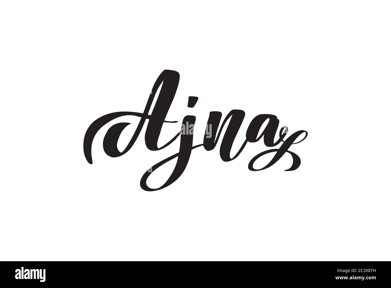 Vektor Kalligraphie Abbildung auf weißem Hintergrund. Stock Vektor