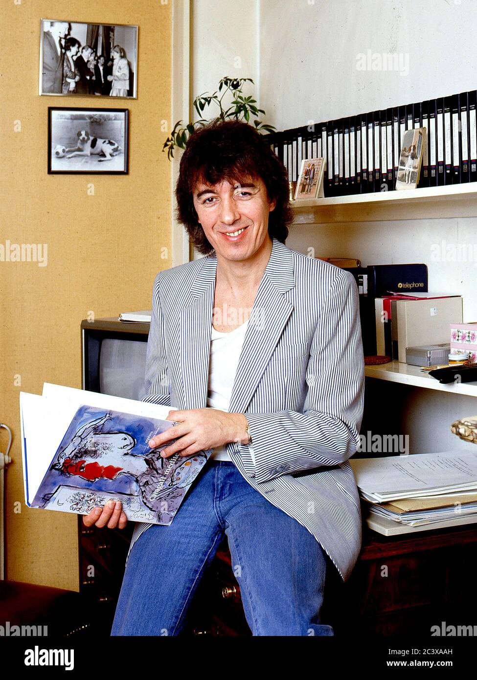 Bill Wyman in seinem Büro in King's Road, London Stockfoto