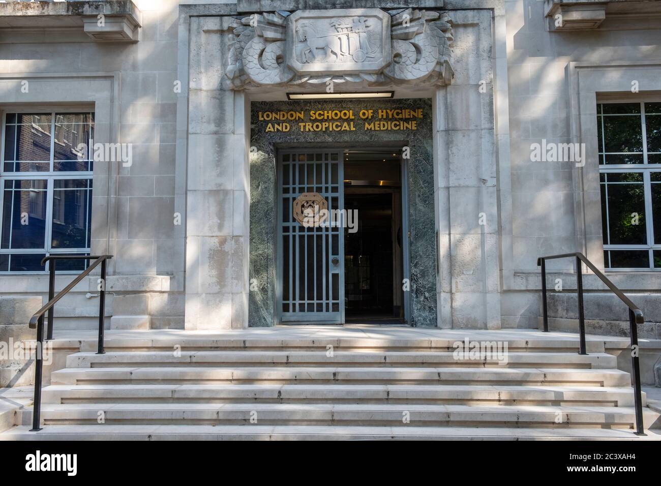 Außenansicht der London School of Hygiene & Tropical Medicine. Stockfoto