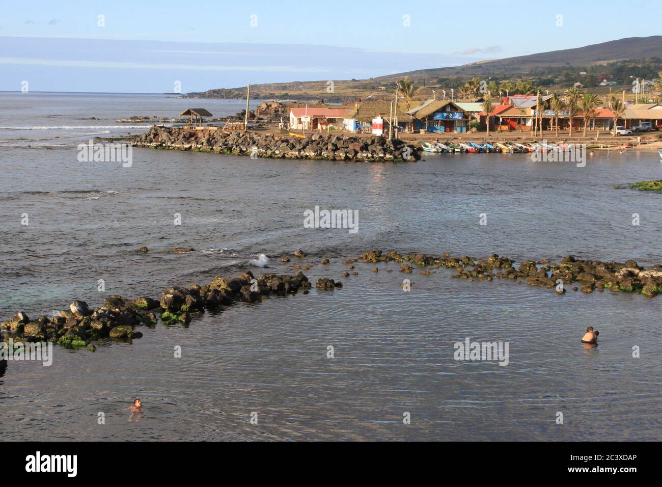 Osterninsel Küstenszenen Stockfoto