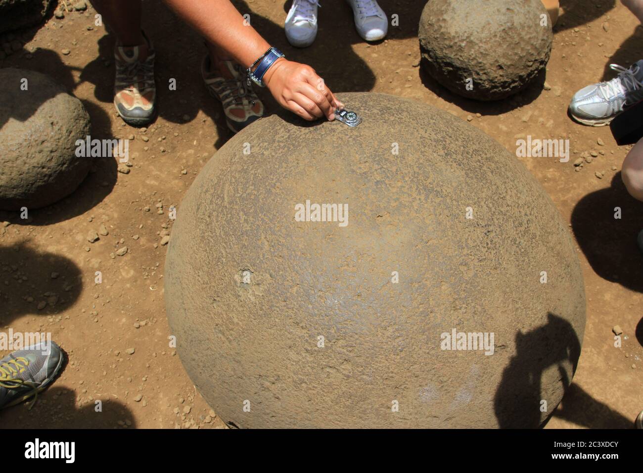 TE Pito Kura, Osterinsel-Felsen Stockfoto