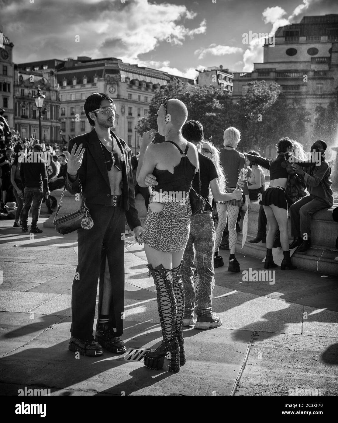 Transgender BLM Protest in London, Großbritannien Stockfoto