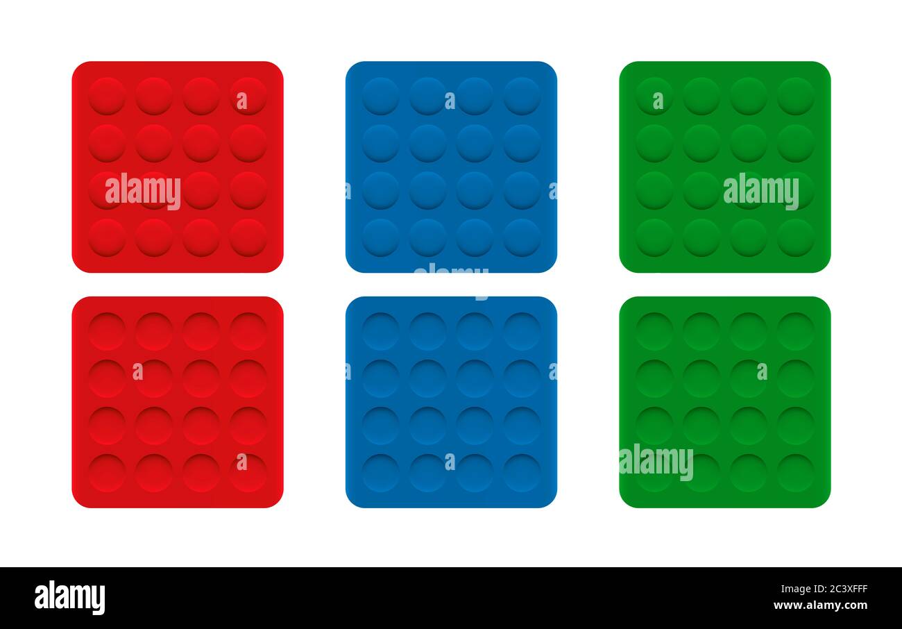 Optische Täuschung. Bump-Muster mit hellen Schattierungen an der Spitze, Grübchen-Muster mit dunklen Schattierungen an der Spitze. Konkave und konvexe Kreise. Stockfoto