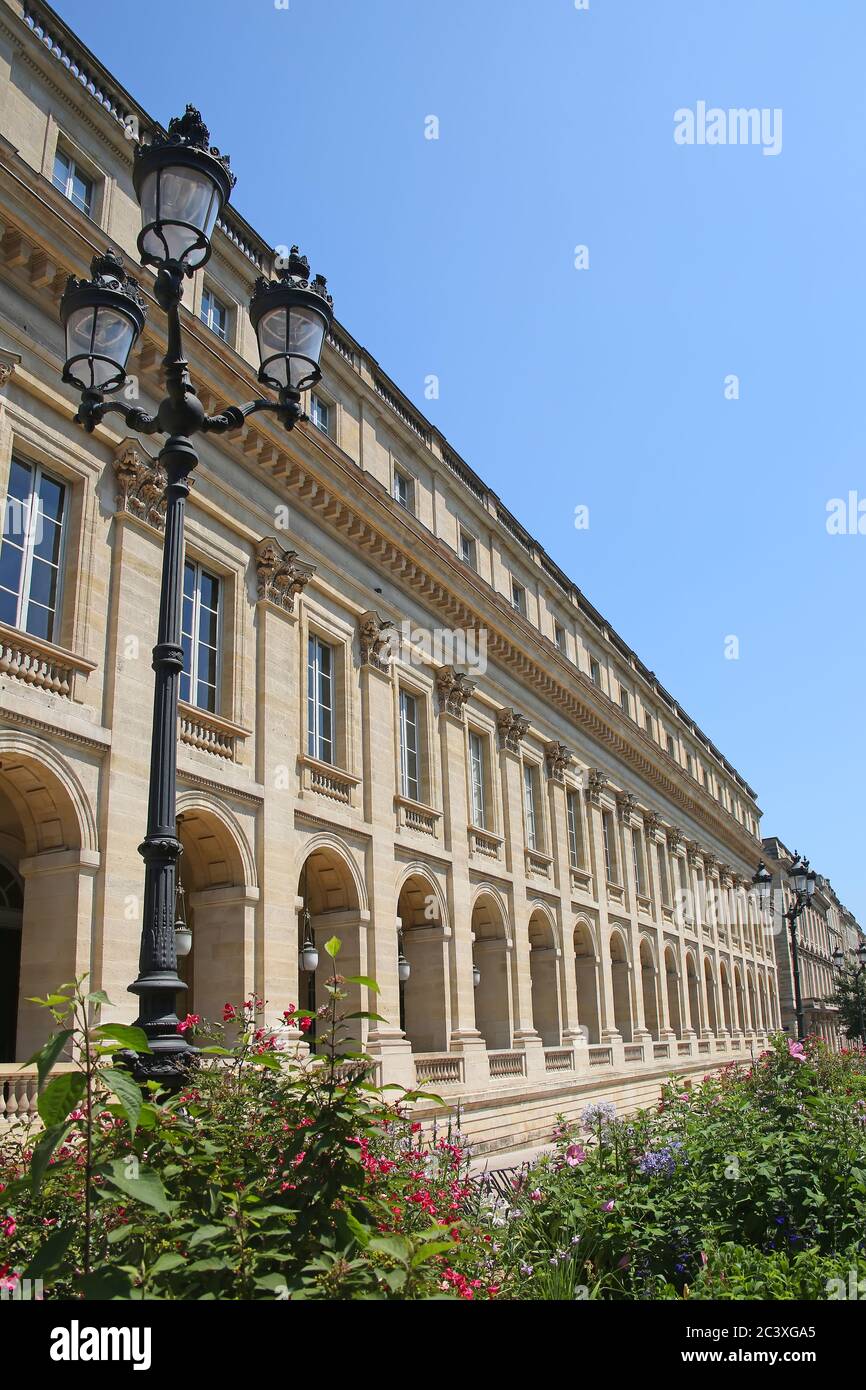 Schöne Architektur des Grand Theatre von Bordeaux, das ein Opernhaus in Bordeaux, Frankreich ist. Stockfoto