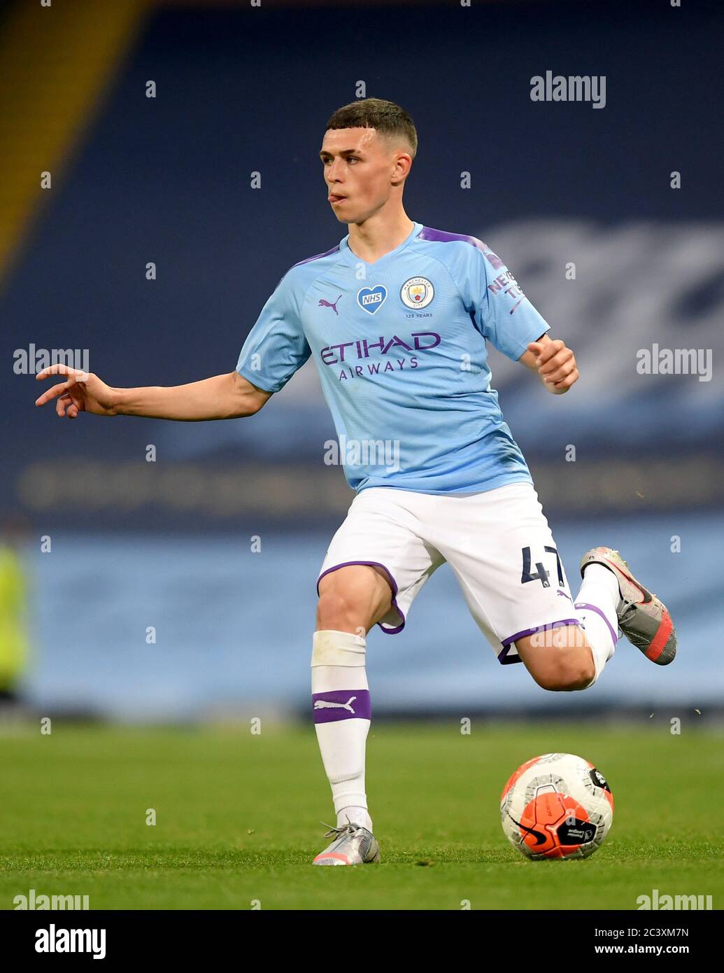 Von Manchester City Phil Foden während der Premier League Match an der Etihad Stadium, Manchester. Stockfoto