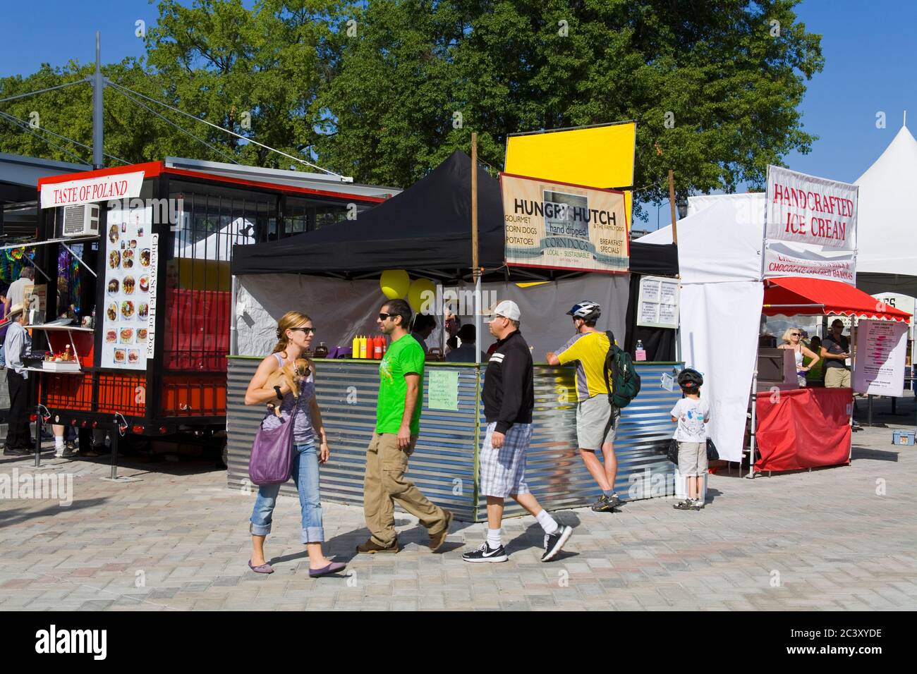 Samstagsmarkt in alte Stadt Bezirk von Portland, Oregon, USA Stockfoto