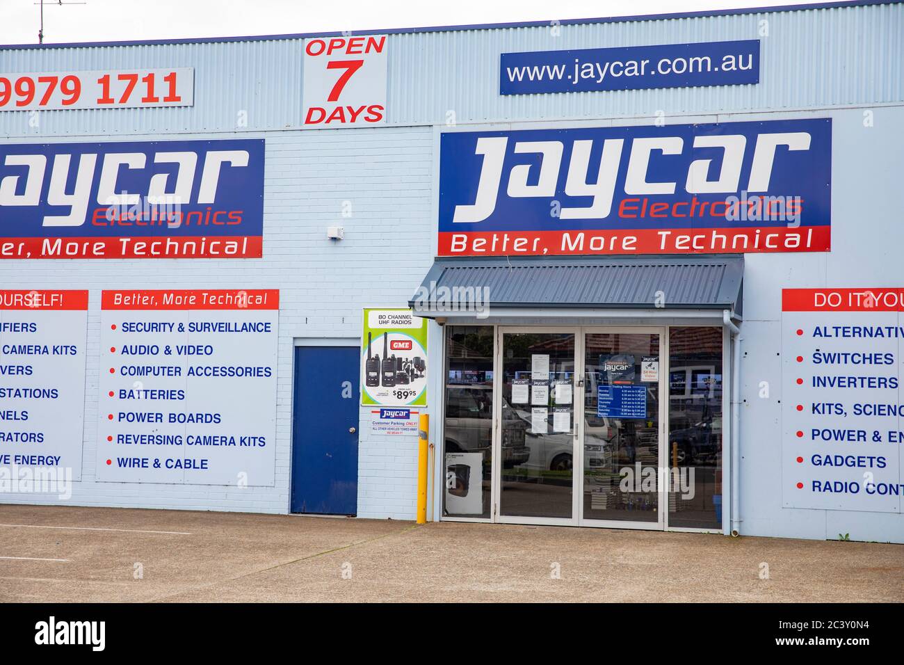 Jaycar australian Elektronik-Einzelhändler, einer ihrer Geschäfte in Sydney, Australien Stockfoto