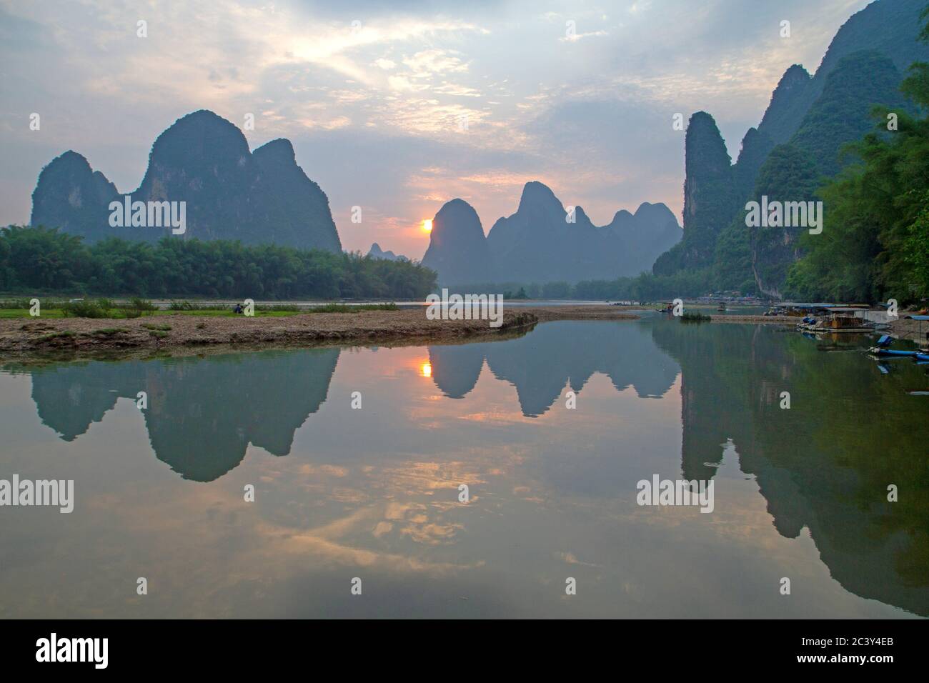 Der Li Fluss bei Xingping Stockfoto