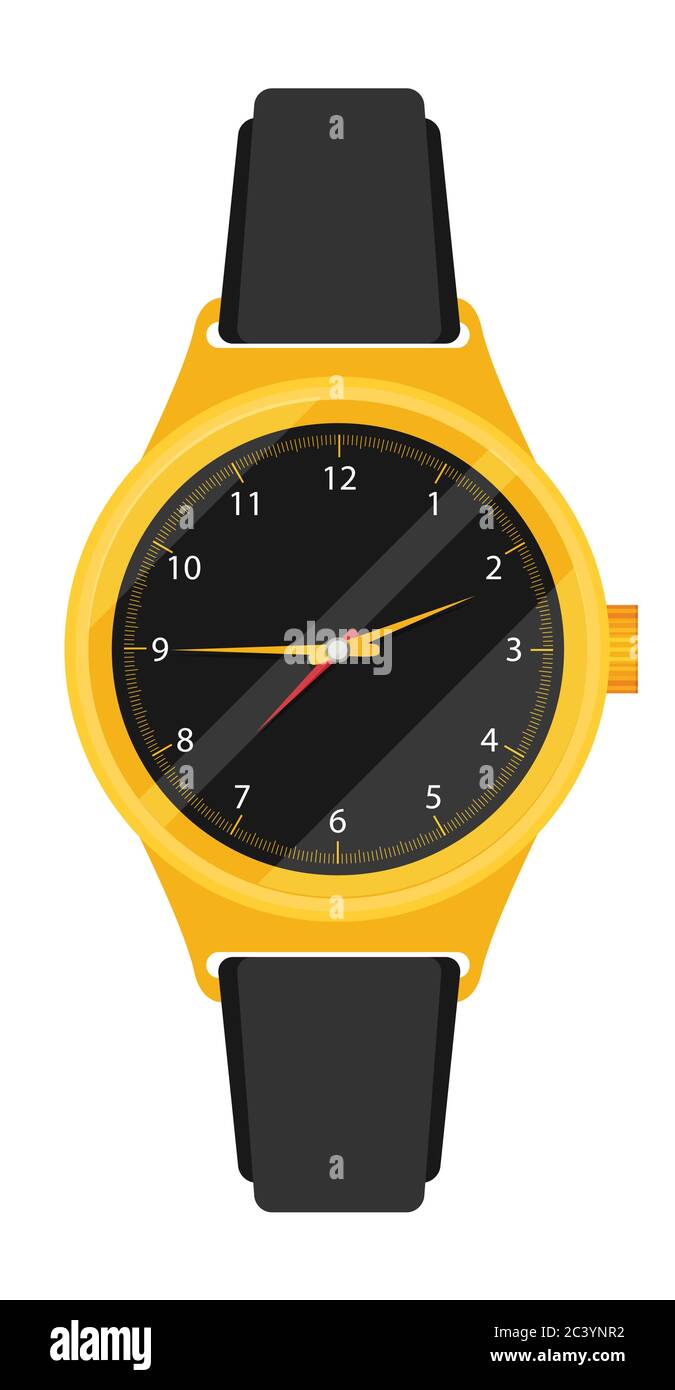 Wecksymbol. Flacher Schnitt. Stock Vektor