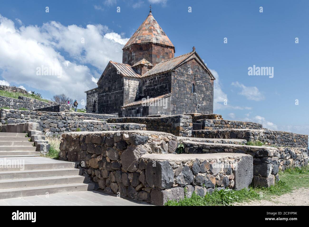 Surp Arakelots bedeutet die "Heiligen Apostel" aka Vorläuferkirche, das Kloster von Sevanawank, Sevan See, Provinz Gegharkunik, Armenien Stockfoto