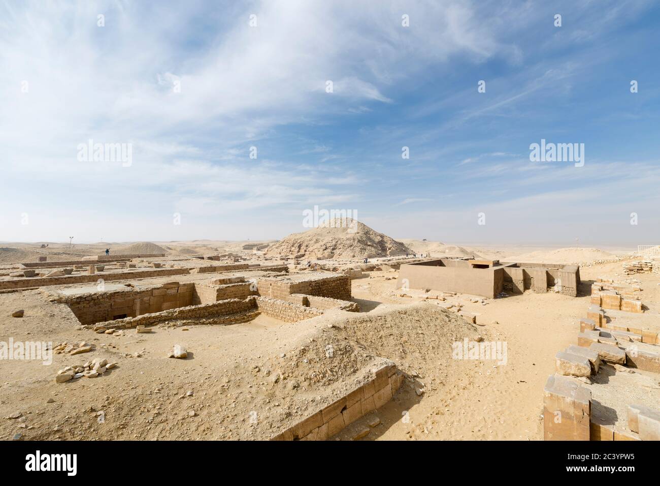 Begräbenskomplex von Zoser bei Saqqara, Ägypten Stockfoto