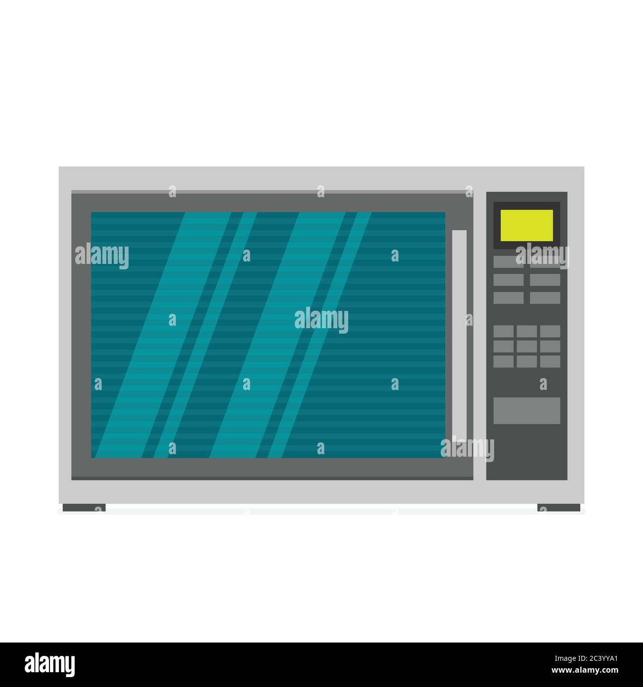 Mikrowellen-Symbol in flacher Vektorgrafik Stock Vektor