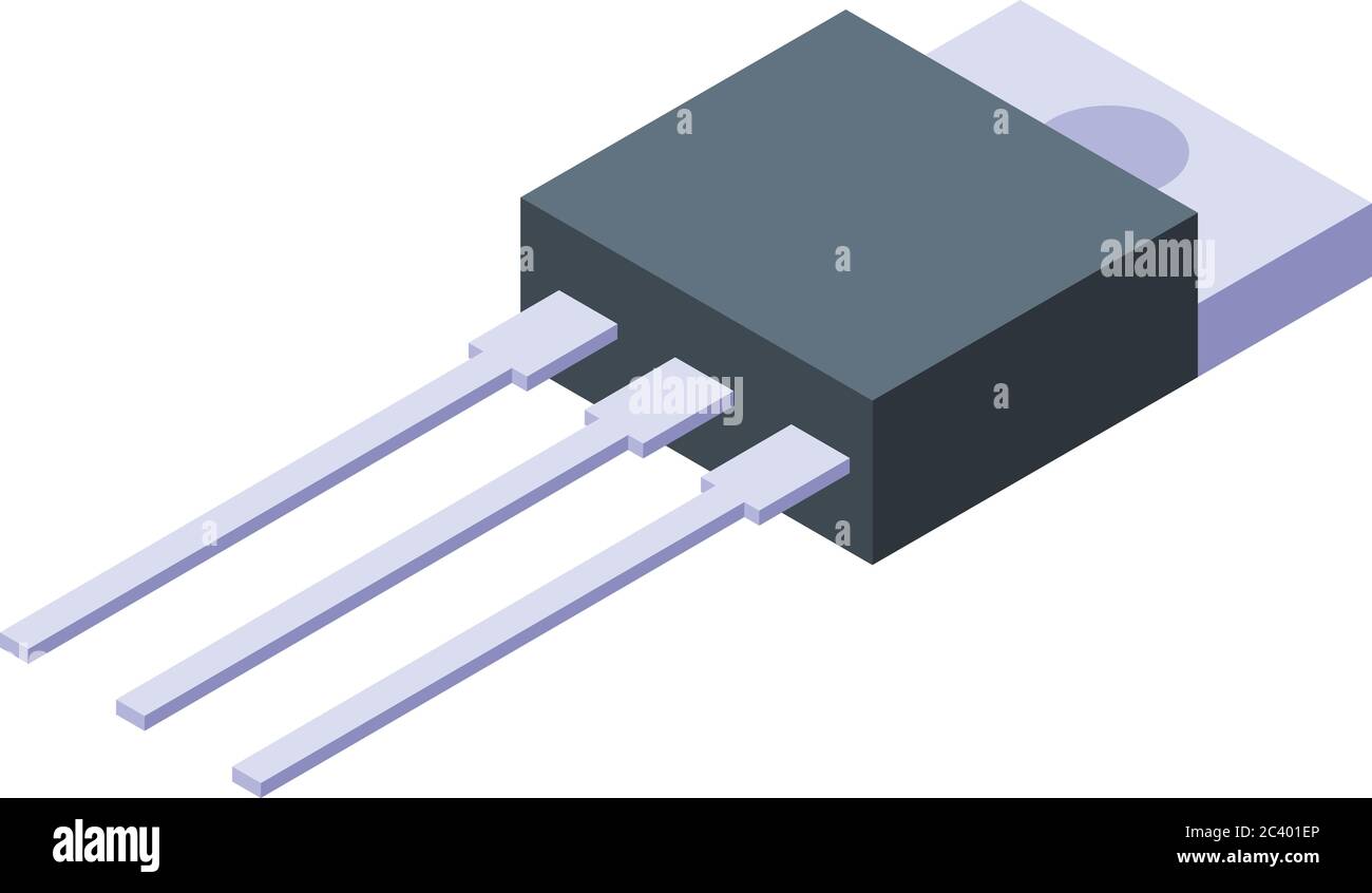 Symbol für Radiotransistor, isometrischer Stil Stock Vektor