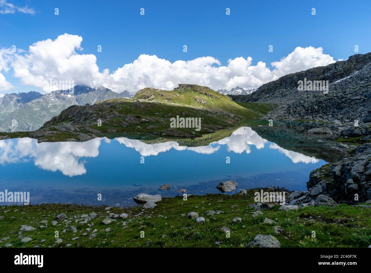 Der See Goli du Rogneux im Val de Bagnes, Kanton Wallis Stockfoto