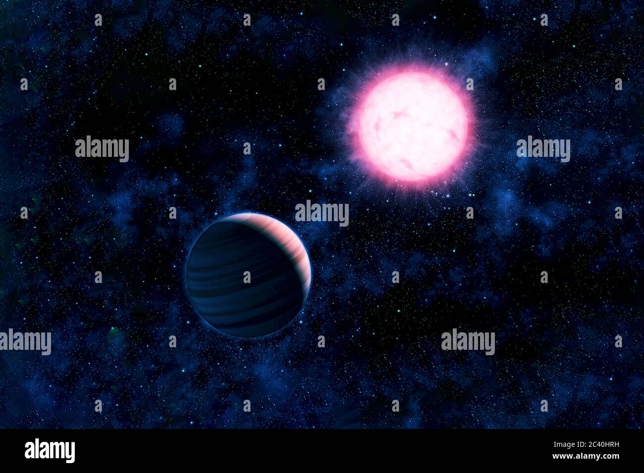 Exoplanet in Deep Space.Elemente dieses Bildes wurden von der NASA eingerichtet. Stockfoto