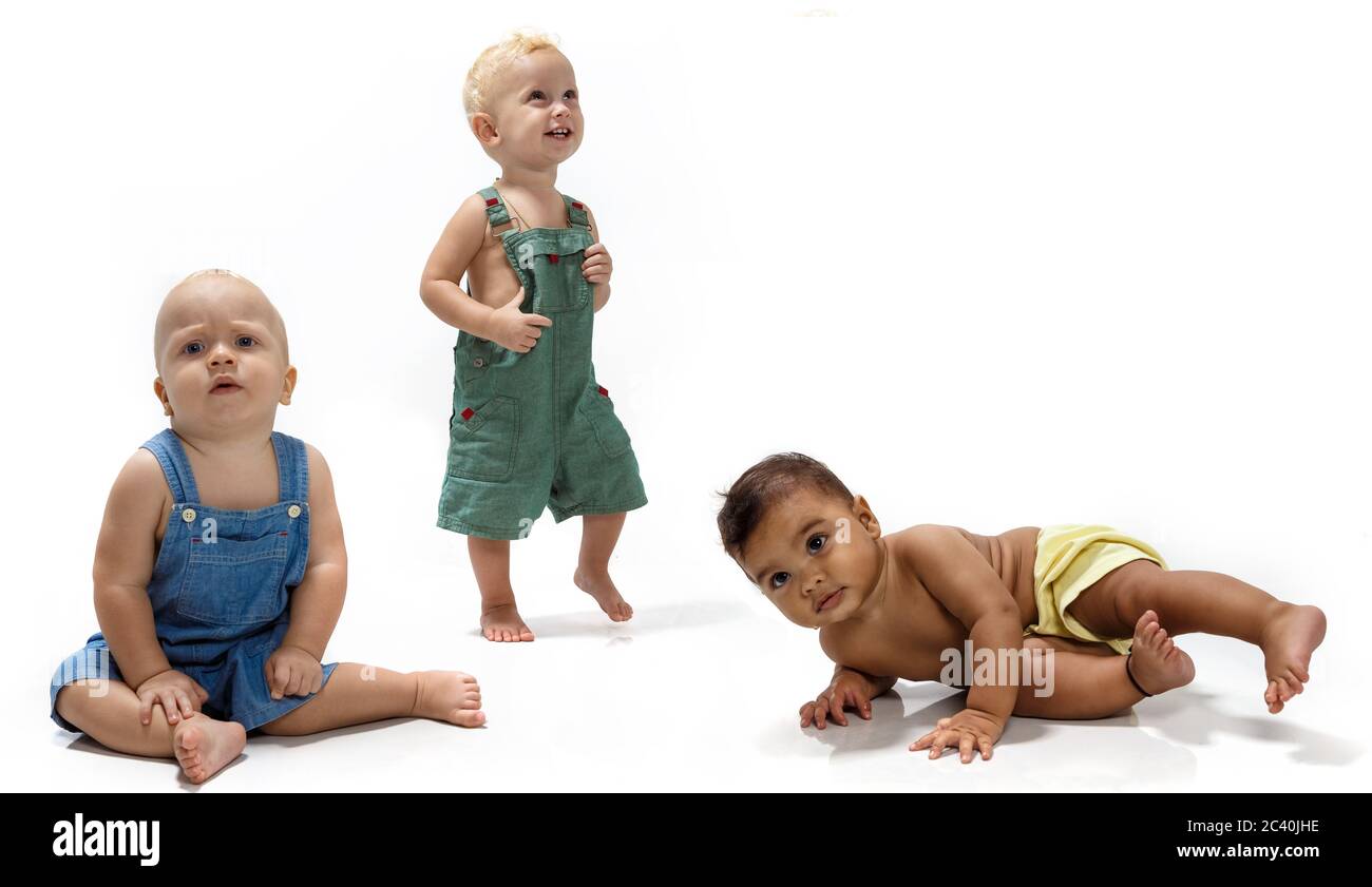 Multiethnische Babys Stockfoto