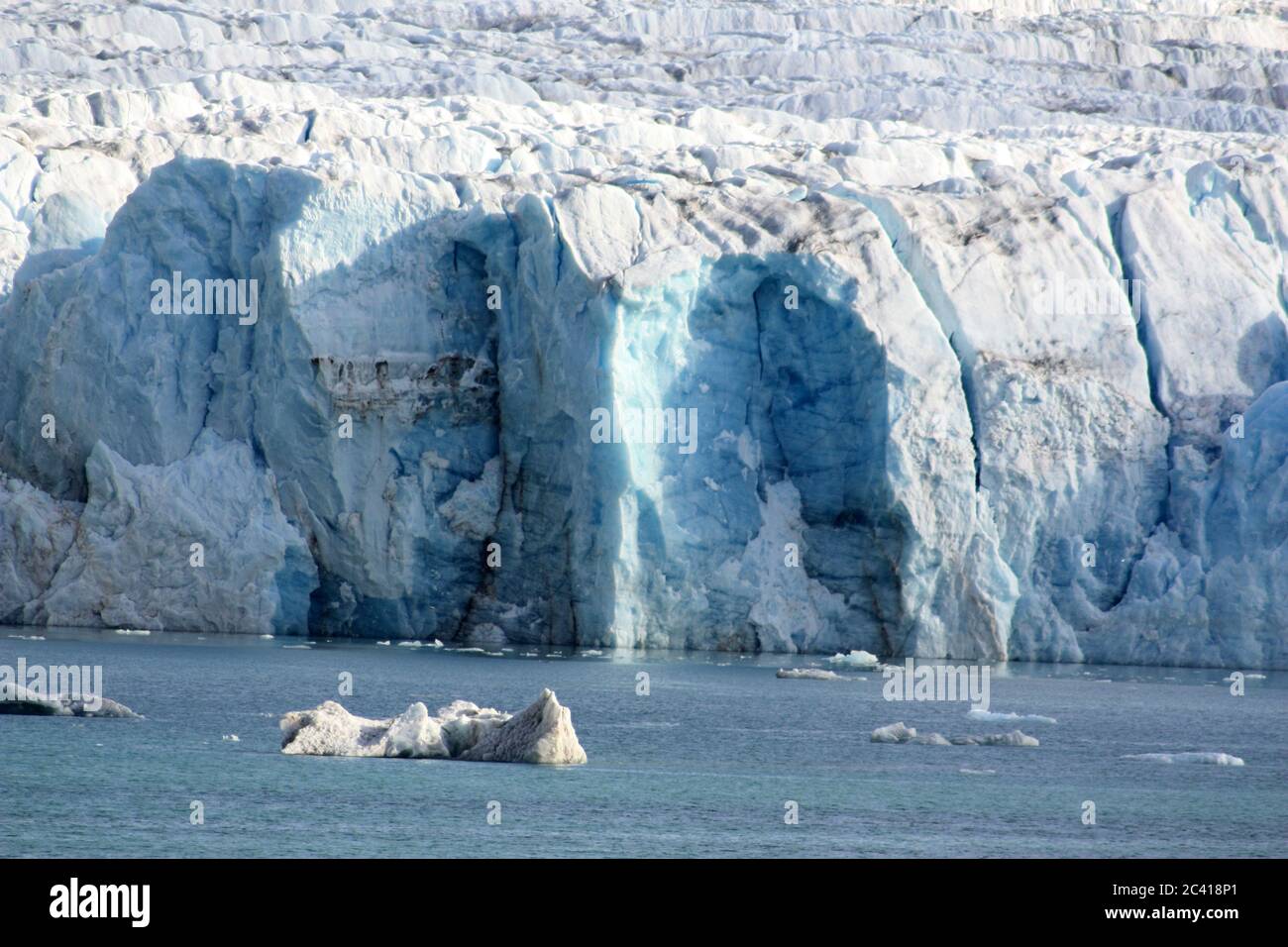 Fjortende Julibreen Gletscher auf der Insel Spitzbergen Stockfoto