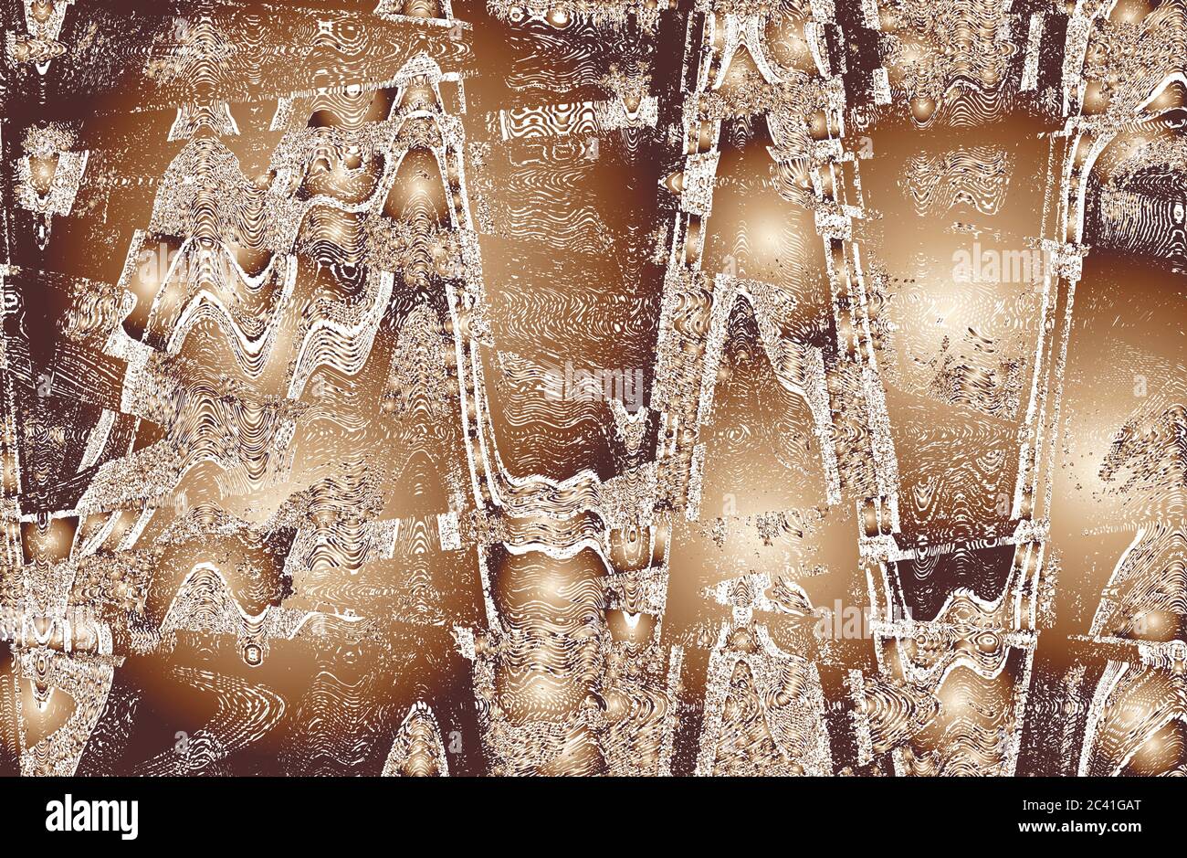 Verfremdete Overlay-Struktur aus Stoff. Textil mit östlichen floralen Ornament, Blätter und Blumen. Grunge Hintergrund. Abstrakt Halbton Vektor illustrati Stock Vektor