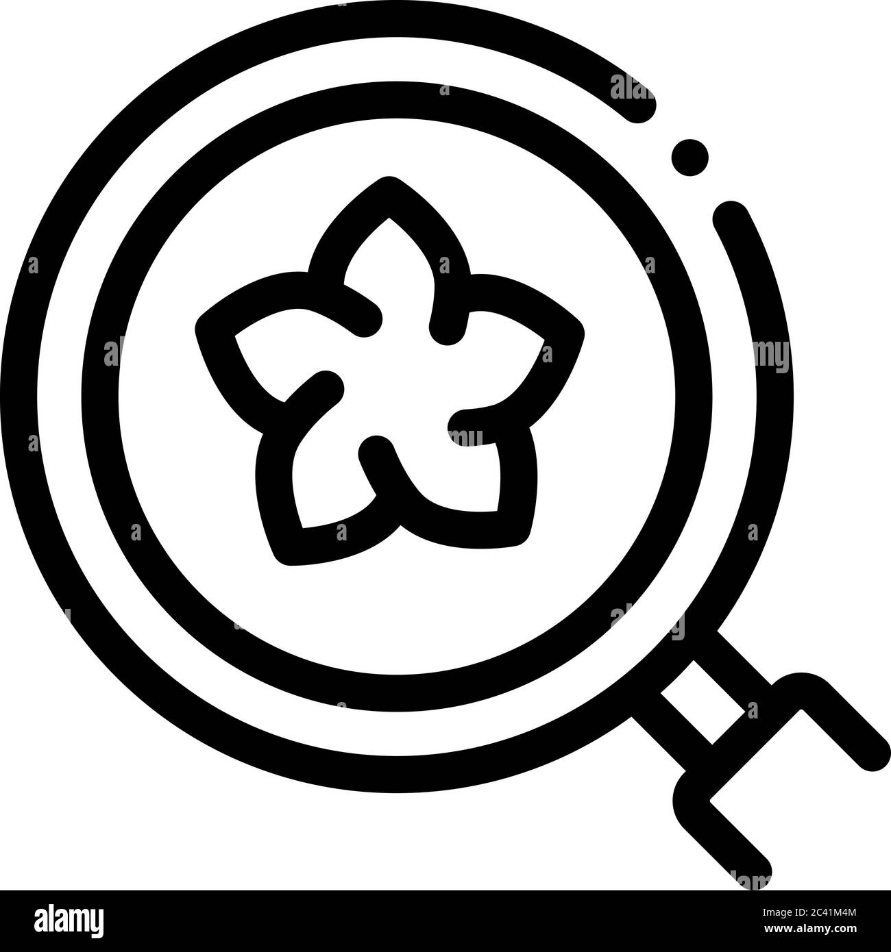 Blume Forschung Symbol Vektor Umriss Illustration Stock Vektor