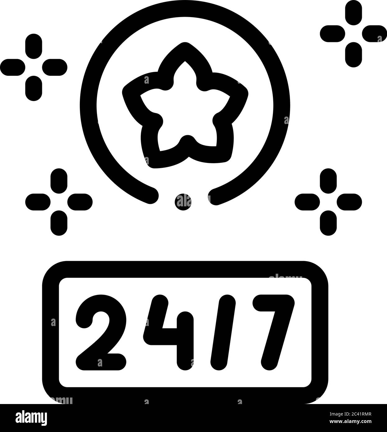 Noctidial Blumengeschäft Symbol Vektor Umriss Illustration Stock Vektor