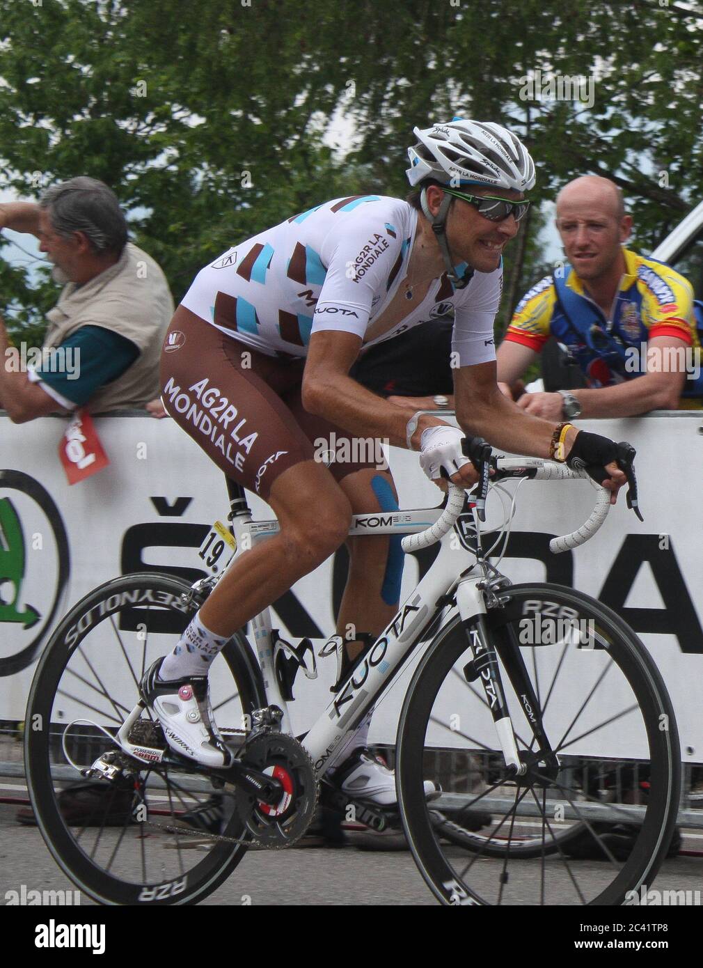 Matteo Montaguti während der Tour d'Italie 2011 Belluno - Nevegal 12,7 km Radrennen, am à. Mai 23 2011 in Nevegal , Italie - Foto Laurent Lairys / DPPI Stockfoto