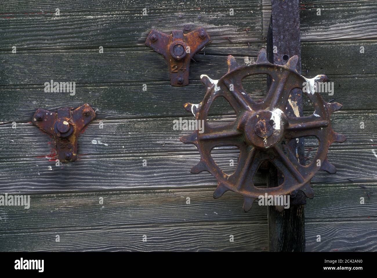 Ranch Gebäude Detail, Carrizo Plain National Monument, Kalifornien Stockfoto