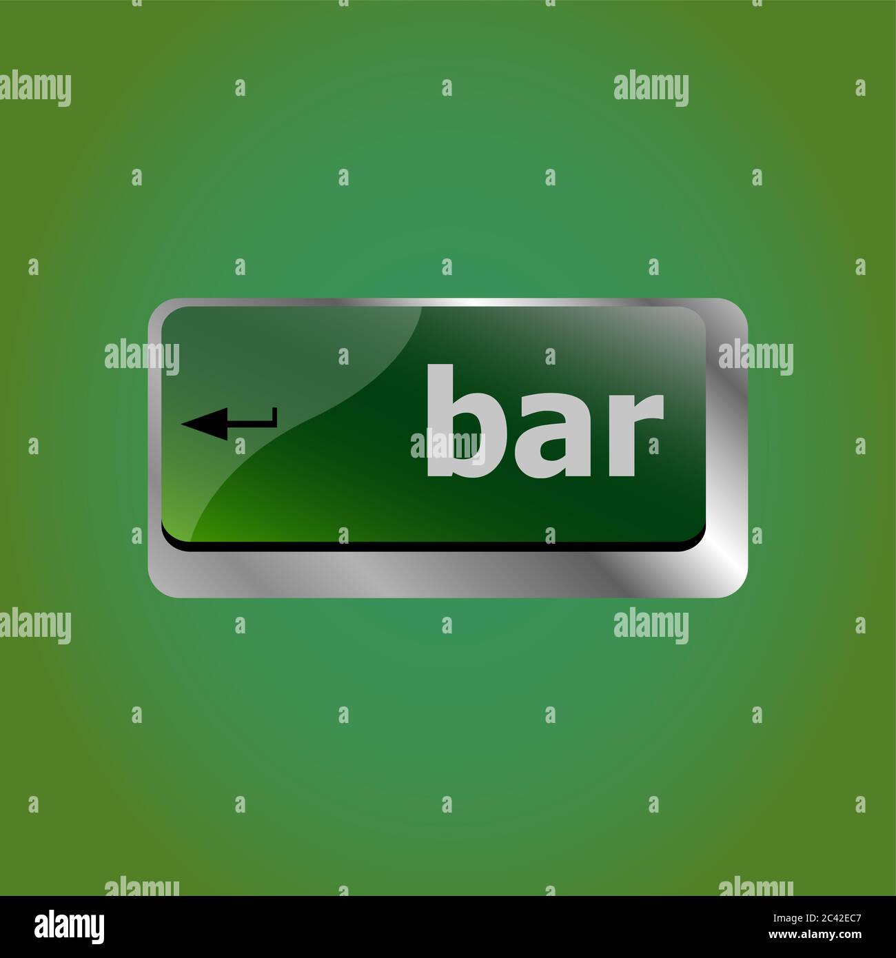 Bar-Taste auf den digital-Keyboard-Tasten Stockfoto
