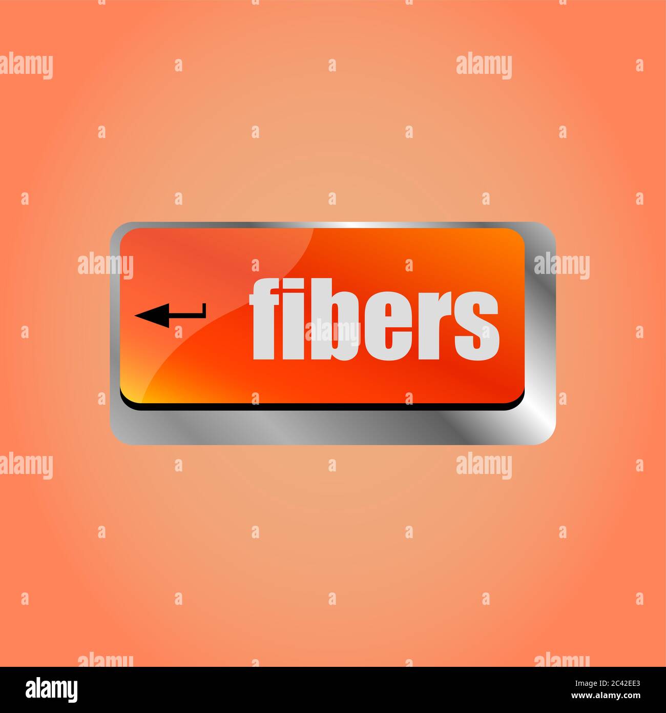 Geben Sie Tastatur-Taste mit Fasern Wort drauf Stockfoto