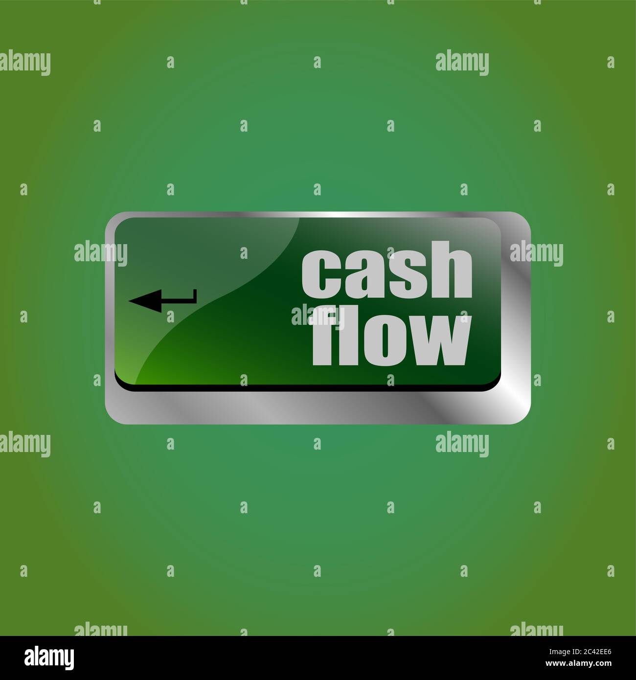 Cashflow-Worte-Taste auf Tasten auf der Tastatur Stockfoto