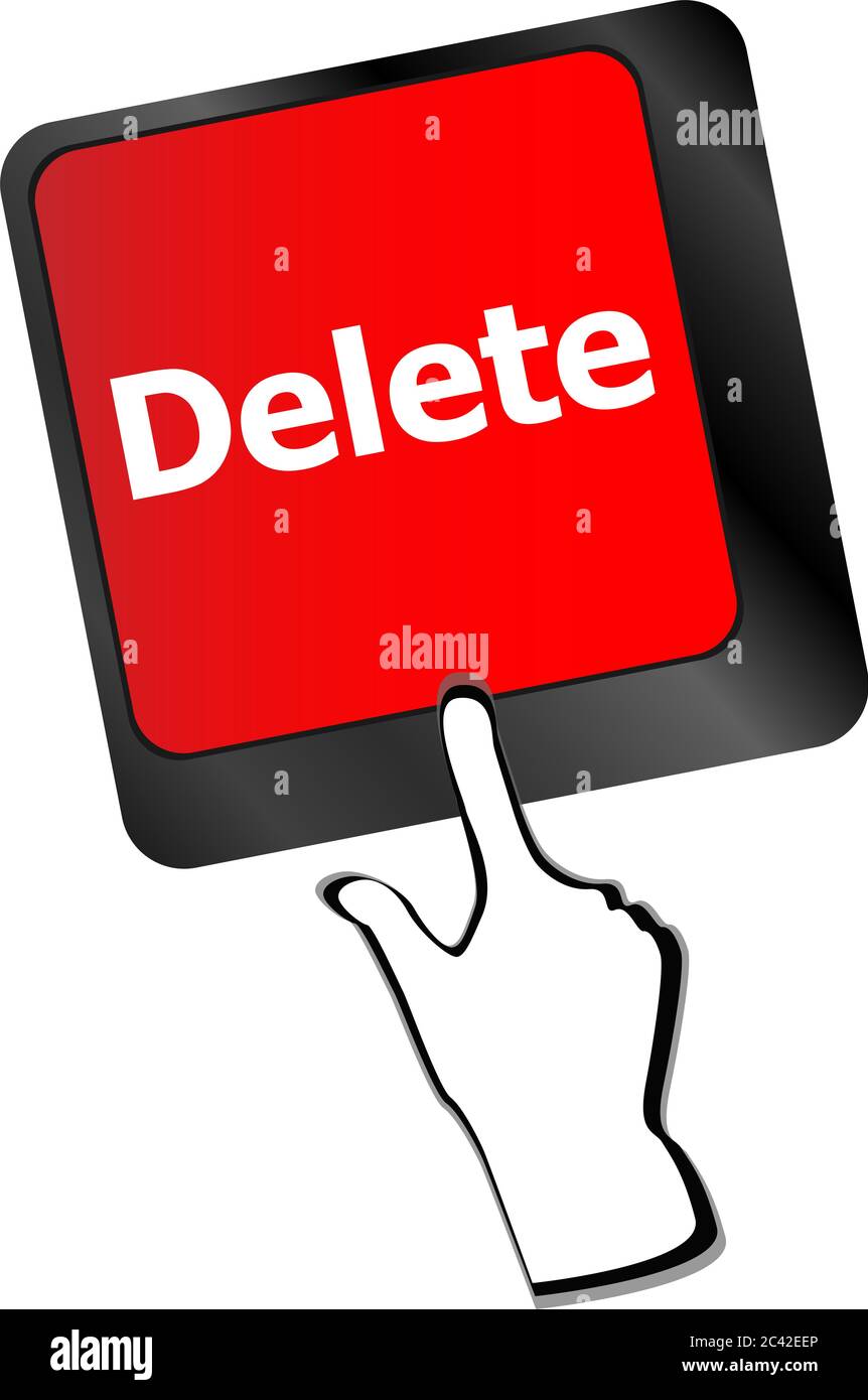 Computer-Tastatur - rote Taste löschen, Business-Konzept Stockfoto