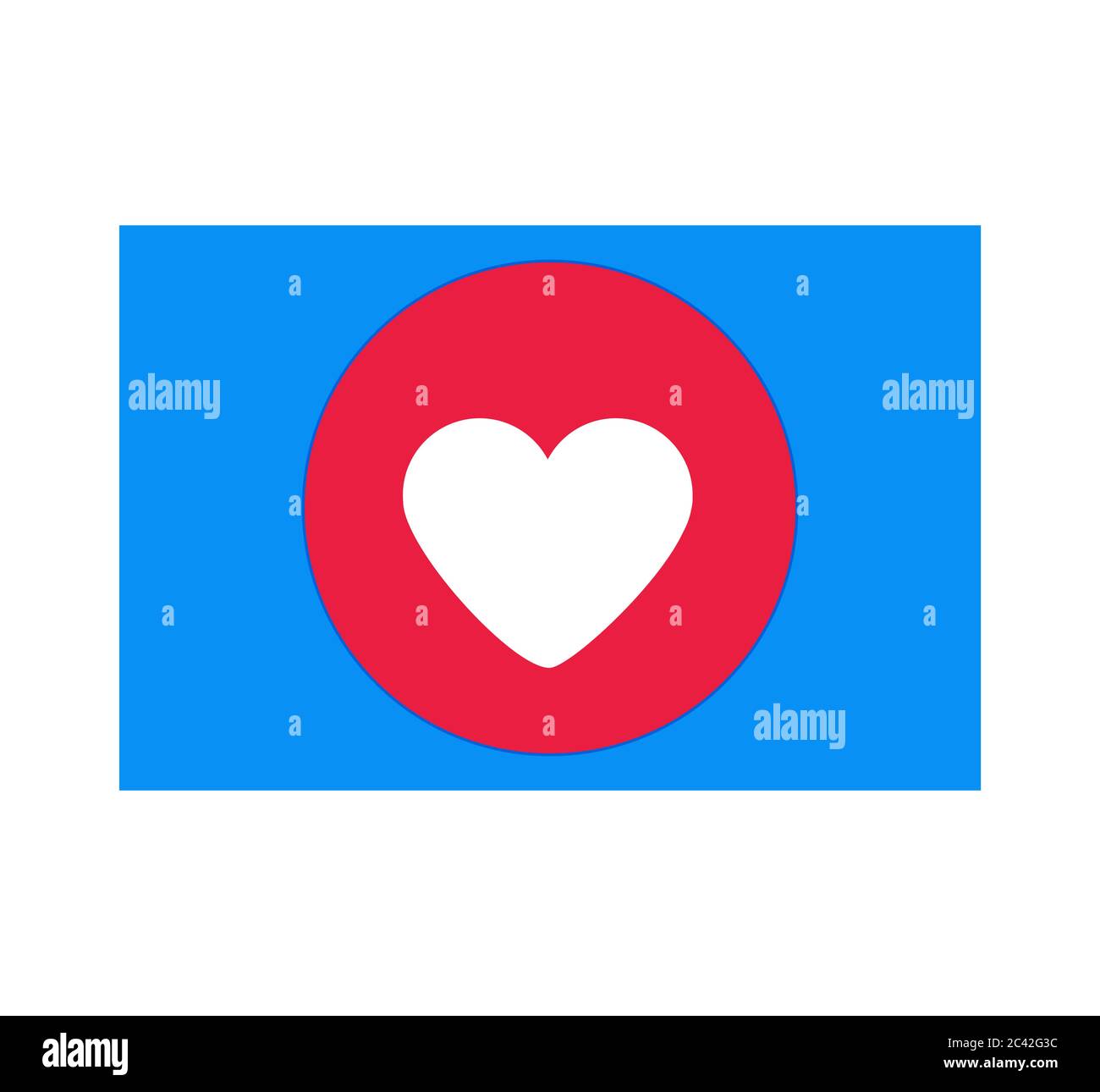 Facebook-Herz-Logo. Facebook-Symbol, Symbol für soziale Medien. Facebook Chat Kommentar Reaktionen . Charkiw, Ukraine - 15. Juni 2020 Stockfoto