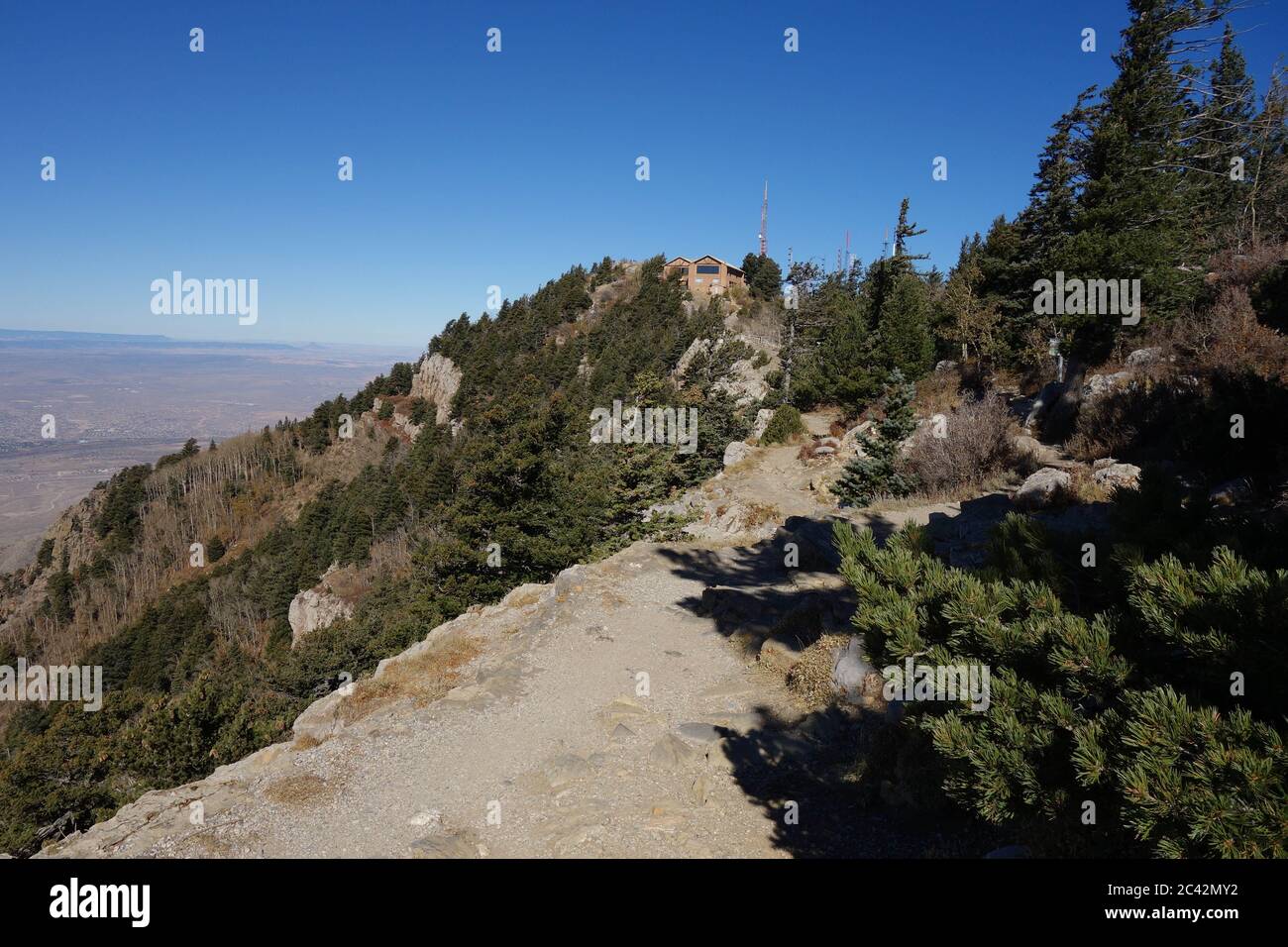 Sandia Crest Haus von Sandia Peak in der Nähe von Albuquerque, New Mexico Stockfoto