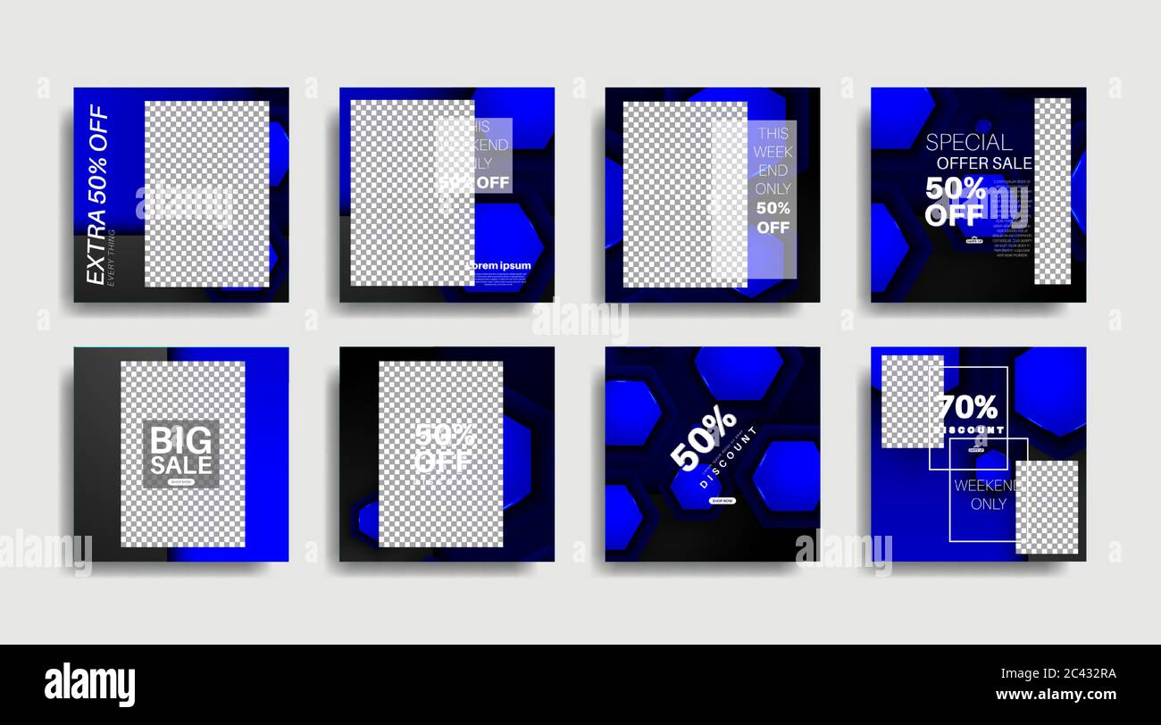 Moderne quadratische bearbeitete Werbebanner für Social Media Beiträge. vektor-Design Illustration Stock Vektor