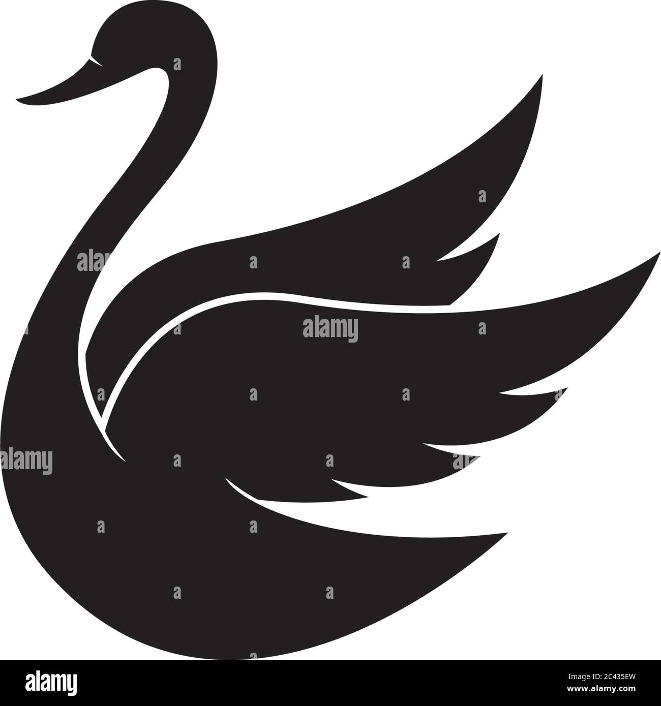 Swan Logo Vorlage Vektor Symbol Illustration Design Stock Vektor