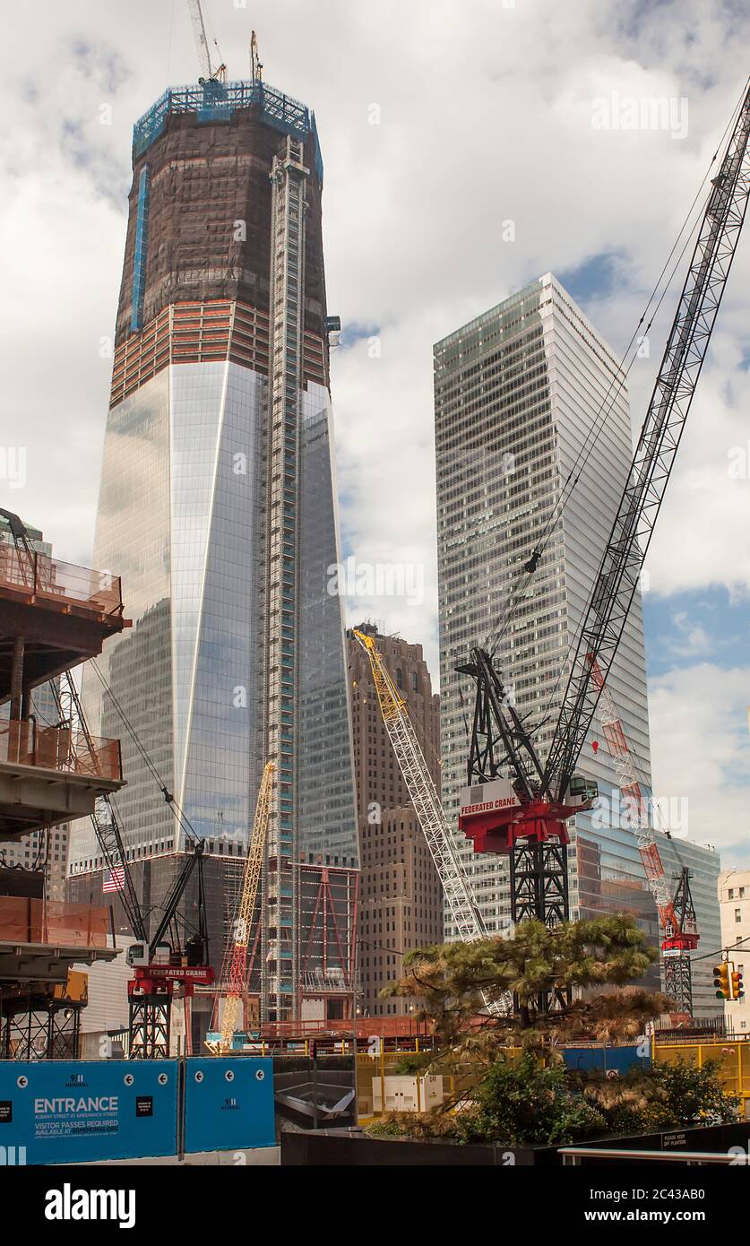 One World Trade Center Construction, New York, USA Stockfoto