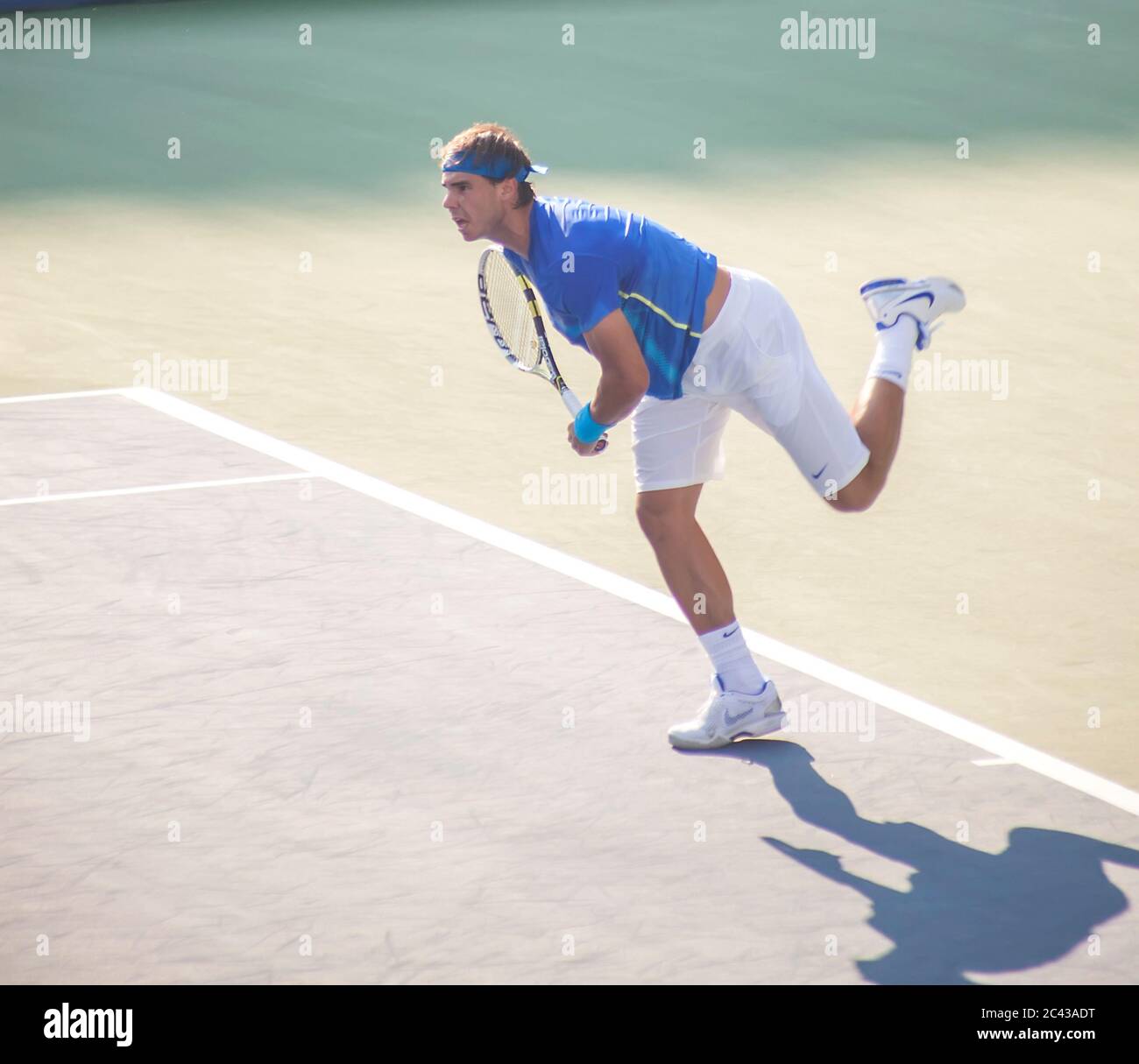 Rafael Nadal war danach beim US Tennis Open Final in Flushing Meadows, New York, USA, 2011 dabei Stockfoto