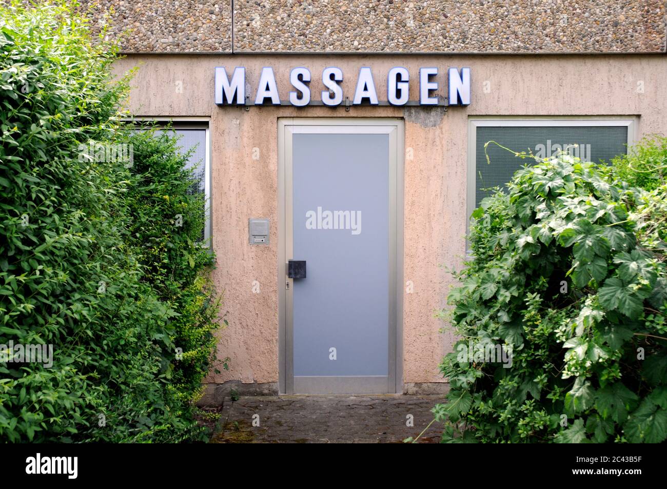 Eintritt in den Massageräume, Nautiland, Würzburg, Bayern, Deutschland Stockfoto