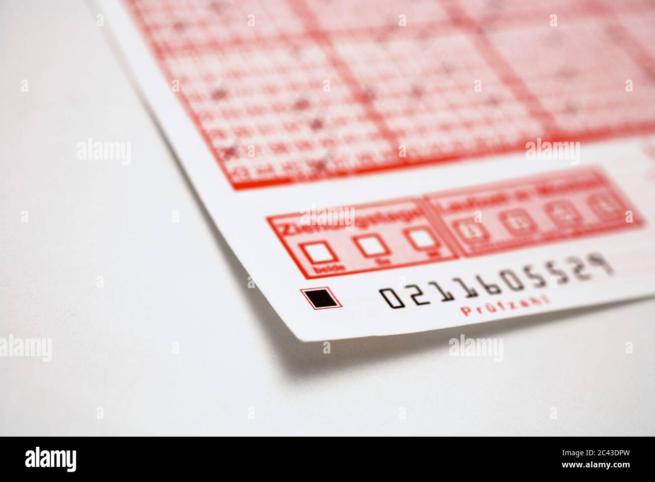 Lottoschein Stockfoto