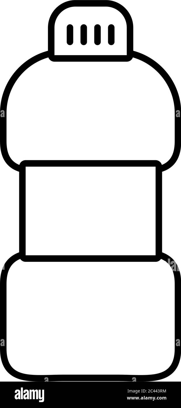 Trinkflasche Symbol auf weißem Hintergrund, Linienstil, Vektor-Illustration Stock Vektor