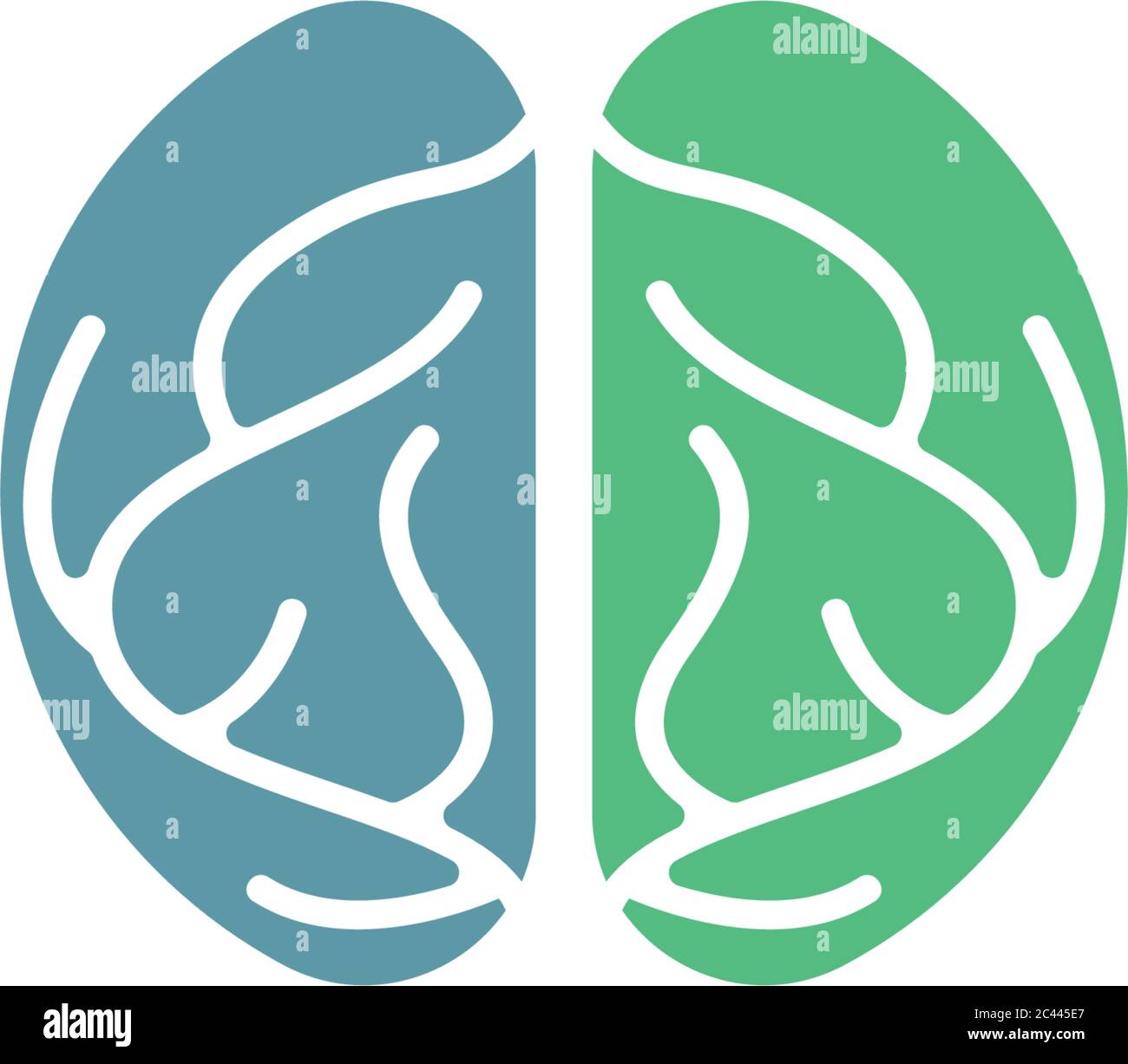 Vorlage für das BRAIN-Logo Stock Vektor